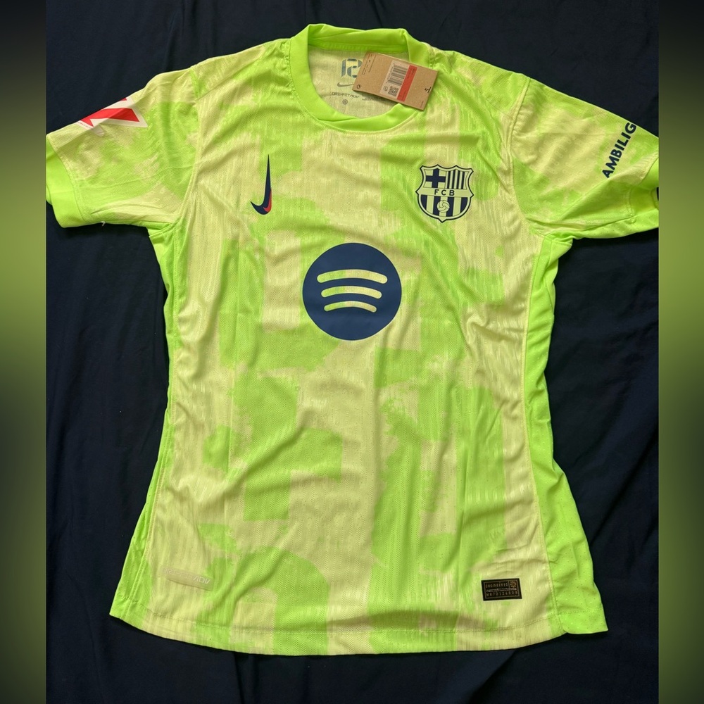 Lamine Yamal Nike FCB Neon Green Soccer Jersey